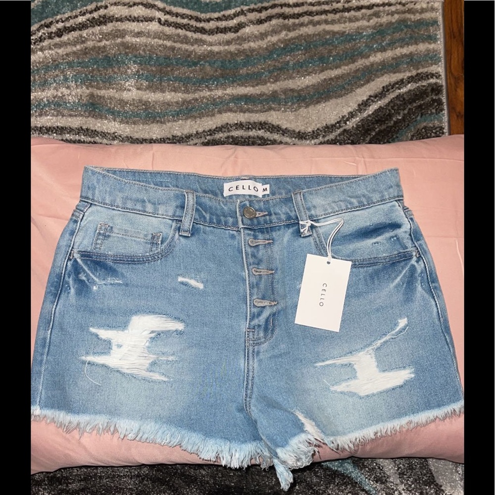 Light Wash Cello Shorts